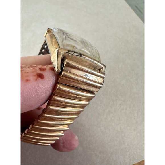 Elgin Shockmaster 60 manual vintage 10kt rolled gold plated tank wrist watch - Picture 5 of 12